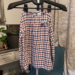 Carter’s Plaid Top and Shein Blue Jeans